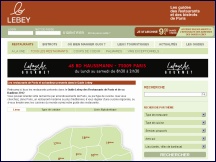 Aperu du site Guide Lebey - meilleurs restaurants & bistrots  Paris par C.Lebey