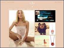 Aperu du site GAS Bijoux - collection de bijoux fantaisie GAS, boutique en ligne