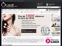 Aper�u du site Bijouterie Ocarat - sp�cialiste du bague diamant, alliance diamant