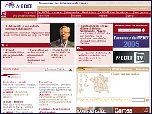 Aperu du site MEDEF - Mouvement des Entreprises de France