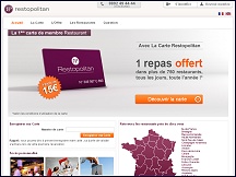Aper�u du site Carte Restopolitan - repas offert au restaurant, bons plans resto