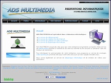 Aperu du site ADS Multimedia, conception et referencement de sites, dpannage