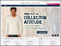 Aper�u du site Armand Thiery - boutique de v�tements homme et femme Armand Thiery