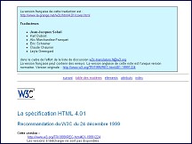 Aperçu du site Spécification HTML 4.01 française