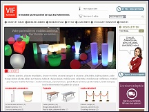 Aper�u du site Meubles pliants & mobilier lumineux pour �v�nements - Vif Furniture