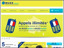 Aperu du site BUZZ Mobile - oprateur mobile lowcost de SFR, appels vers tranger