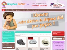 Aper�u du site Chapeau-Enfant.com - chapeaux, casquettes, bonnets pour enfants