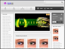 Aperu du site Colorlens - lentilles de contact, lentilles couleur et fluorescentes