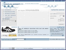 Aper�u du site Marvin-Sport : chaussures de sport moins cher