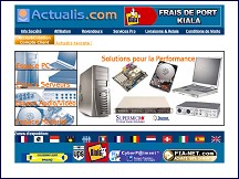 Aperçu du site ACTUALIS - serveurs rackables et composants informatiques