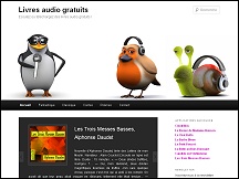 Aperu du site Audiolivres - livres audio gratuits  couter en ligne ou tlcharger