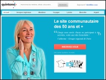 Aper�u du site Quintonic - r�seau social pour personnes 50 ans et + : Quintonic.fr
