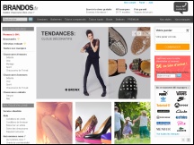 Aperu du site Brandos.fr - vente en ligne chaussures de marque, adultes & enfants
