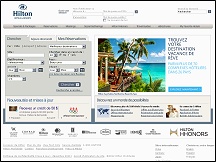 Aperu du site Les Htels Hilton - rservation htel Hilton en ligne, resort et spa