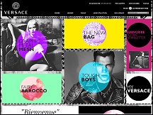 Aper�u du site Boutique Versace en ligne - vente v�tements de la collection Versace