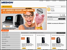 Aperu du site Medion France - informatique, vente ordinateur PC, portable Medion