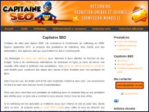 Aperu du site Capitaine SEO - spcialiste du rfrencement Internet, netlinking