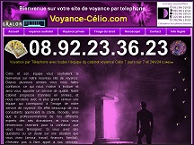 Aperu du site Voyance Celio - voyance gratuite par tlphone, horoscope, tarots