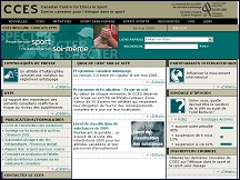 Aperçu du site Centre canadien pour l'éthique dans le sport