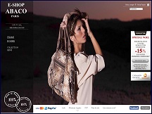 Aperu du site Abaco Paris - collection sacs et maroquinerie Abaco, vente en ligne