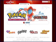 Aperçu du site Asmodée Editions - jeux de société, jeux de rôles, Wizkids, Pokémon