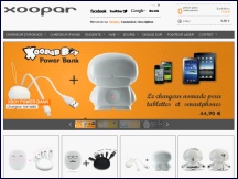 Aperu du site Xoopar - batteries de secours pour smartphone, accessoires mobiles