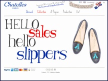 Aperu du site Chaussures Chatelles Paris - vente de slippers Chatelles pour femmes