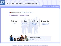 Aper�u du site EF Education - s�jours linguistiques