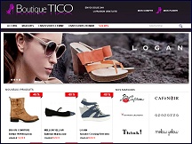 Aperu du site Tico Chaussures - magasin de chaussures en ligne, Boutique Tico 
