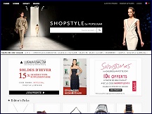 Aperu du site Shop Style - univers de la mode fashion, shopping communautaire