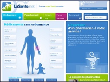 Aperu du site LaSante.net - pharmacie & parapharmacie, mdicaments sans ordonnance