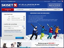 Aperu du site Skiset - location de ski et snowboard Skiset : France et tranger