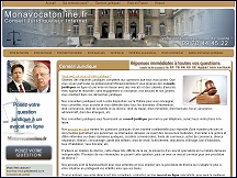 Aperu du site Mon Avocat online - conseil juridique, avocats conseil en ligne