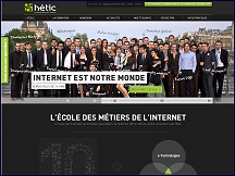 Aperu du site HETIC - mtiers de l'Internet, cole du net HETIC  Paris Montreuil