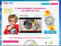 Aperu du site Pam Tim - montre pdagogique pour enfant, montres  pictogrammes