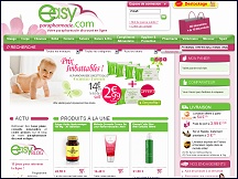 Aperu du site Easy Parapharmacie - produits de soins et parapharmacie en ligne