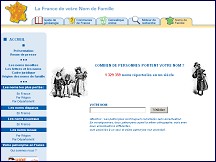 Aperu du site Geopatronyme.com - la France de votre nom de famille 1891-1990