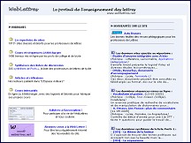 Aperçu du site WebLettres - Le Portail Web de l'enseignement des lettres