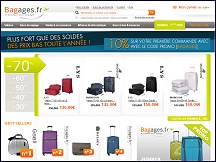 Aperu du site Bagages.fr - valises et bagages, sacs de voyage, bagagerie en ligne