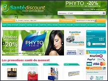 Aperu du site Sant Discount - parapharmacie en ligne, produits de sant & beaut
