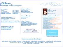 Aperçu du site 123bio - biologie et recherche en biologie