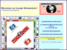 Aperçu du site Monopoly - Site Monopolyste