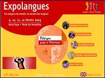 Aperu du site Expolangues - langues . changes . cultures