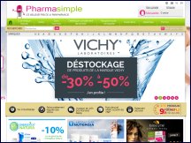 Aperu du site PharmaSimple - paraphamarcie en ligne, cosmtiques moins cher 