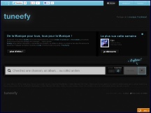 Aperu du site Tuneefy - service de partage de streaming musique en ligne Tuneefy