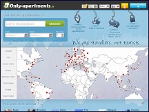Aperu du site Only Apartments - location appartements vacances entre particuliers
