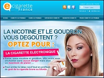 Aperçu du site eCigarette France - vente cigarette & pipe électronique sans tabac