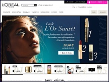 Aperu du site L'Oral Paris - boutique en ligne, maquillage & coloration L'Oral