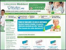Aperu du site Laboratoire Medident - colle dentaire, rparation prothse dentaire 