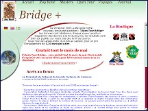 Aperu du site BridgePlus - organisation tournois de bridge